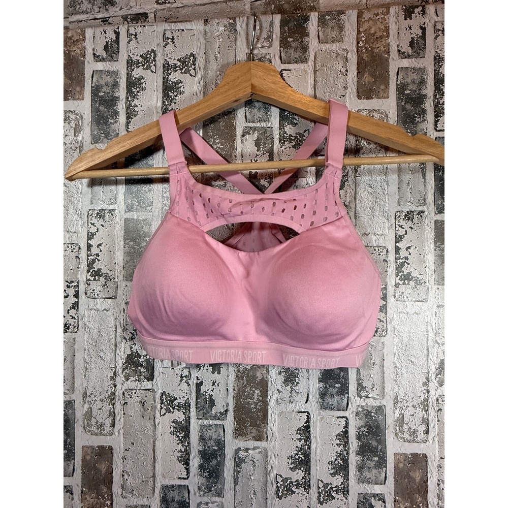 Victoria Sport Sports Bra Womens 34B Pink Incredible Lightweight Logo